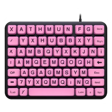 baby pink rgb keyboard sticker