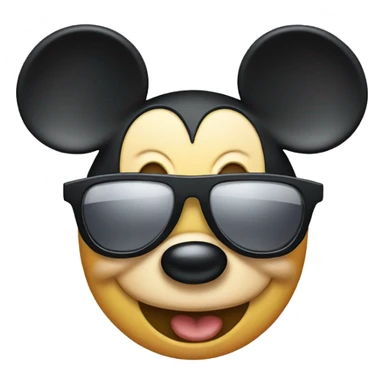 mickey mouse face with sunglasses sticker
