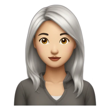 asian woman 32 years old heart in her eyes sticker