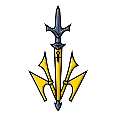 Ukrainian trident emblem symbol sticker