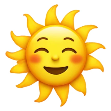 A happy sun emoji sticker