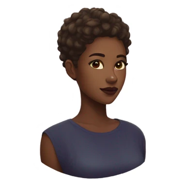 eclipsed taurus moon with a girl with short hair ans buzzed sides sticker