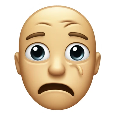 crying face emoji with fist on face sticker