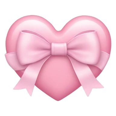 pastel pink heart with bow around it sticker