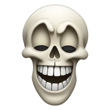 skull laughing with tears with peace sign sticker