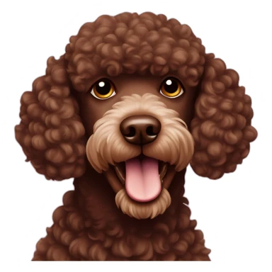 Chocolate poodle hooligan sticker