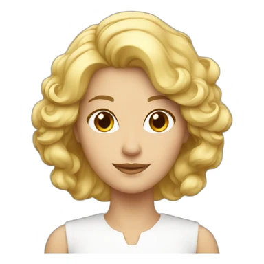 femme blanche cheveux châtain 40 ans sticker