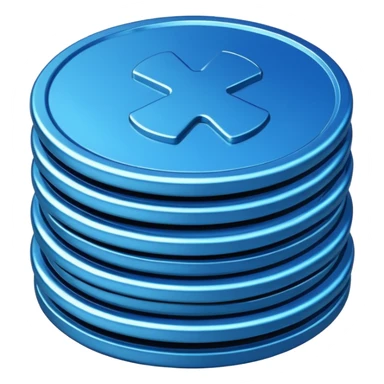 blue stack of coins sticker