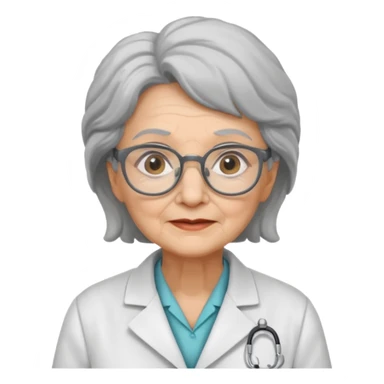 scientist professor old woman sticker