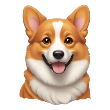 Orange Corgi sticker