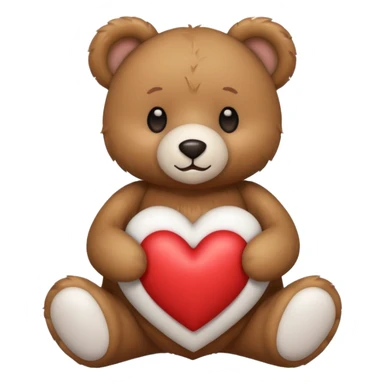 QTeddy bear hold heart sticker