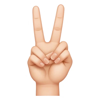 peace sign with 3 fingers sticker