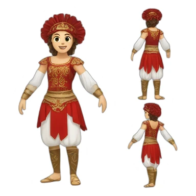 Albanian traditional dancer sticker