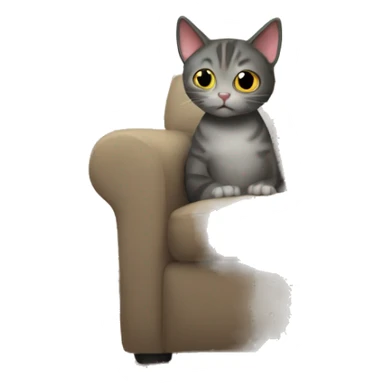 Cat watching tv sticker