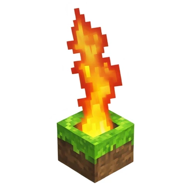 Minecraft creeper on fire sticker