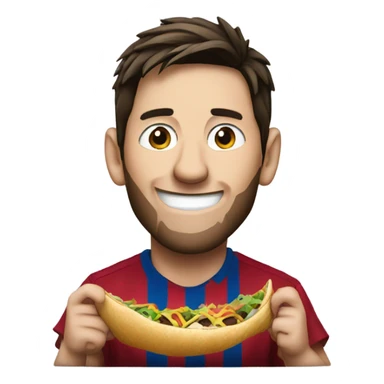 Messi with a taco sticker