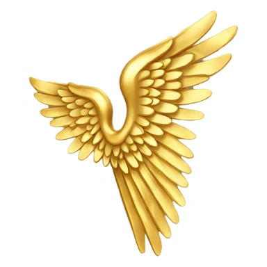 Golden Angel Wing sticker