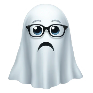 ghost with glasses sticker