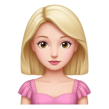 Lady wearing pink dress  sticker