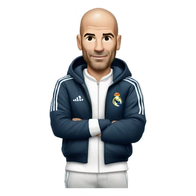zidane in a real madrid jacket sticker