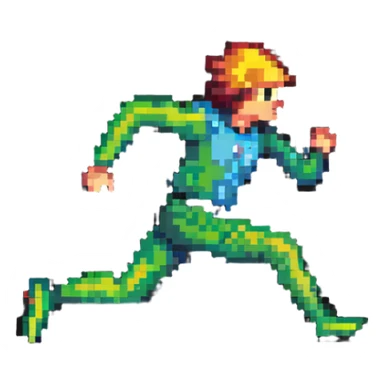runner sprinting sticker