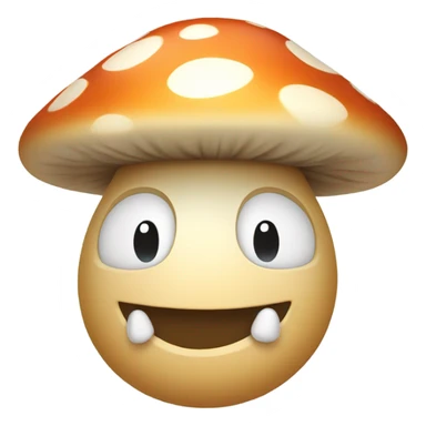 Mushroom smiley sticker