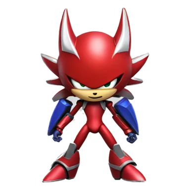 Red metal sonic sticker