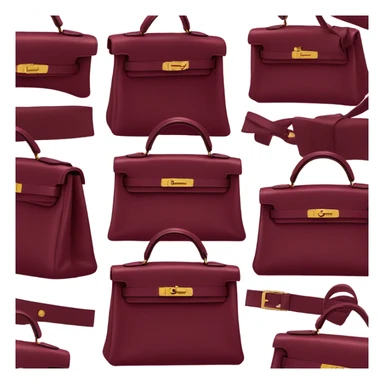 Burgundy hermes mini kelly purse sticker