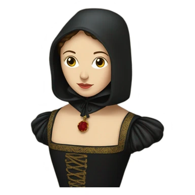 Catherine-de-Medici-in-black-hood- sticker