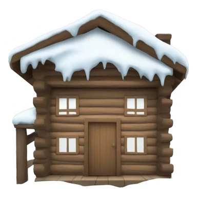 winter cabin sticker