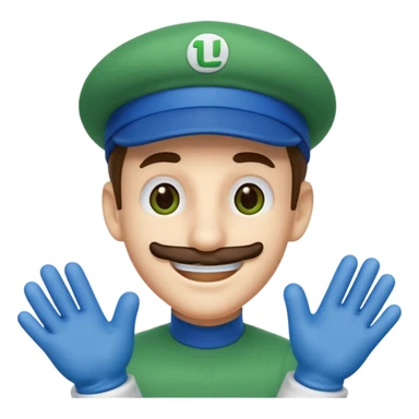 Luigi white gloves sticker