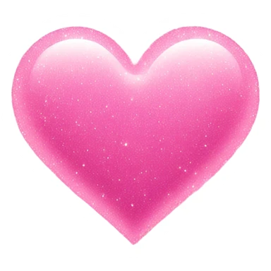 Pink sparkle heart sticker