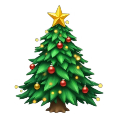 Christmas tree and dragon sticker