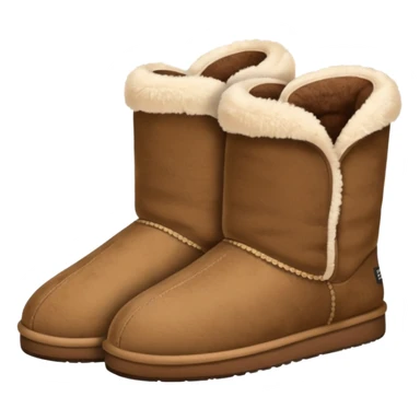 pair of comfy furry low slipper uggs sticker