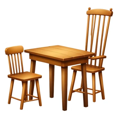 Стол со стулом sticker