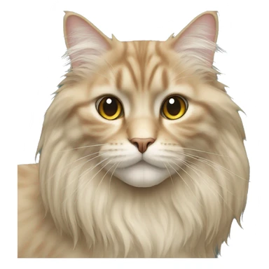 english long hair cat sticker