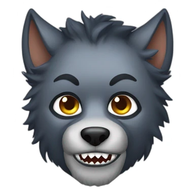 werewolf with makeup sticker