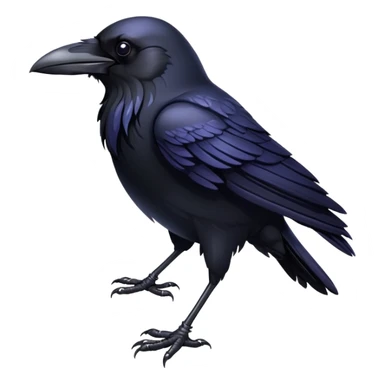 raven black bird sticker