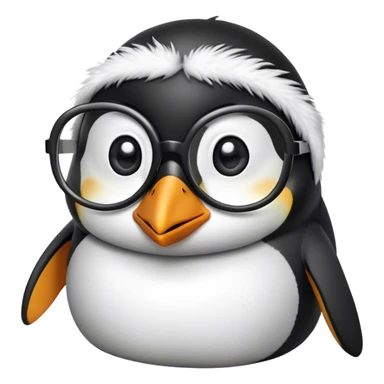 Penguin with glasses sticker
