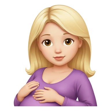 pregnant blonde girl  sticker