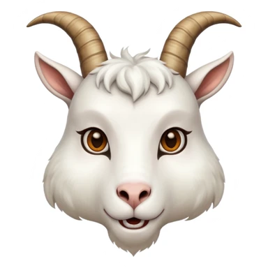 Goat face with horn sticker