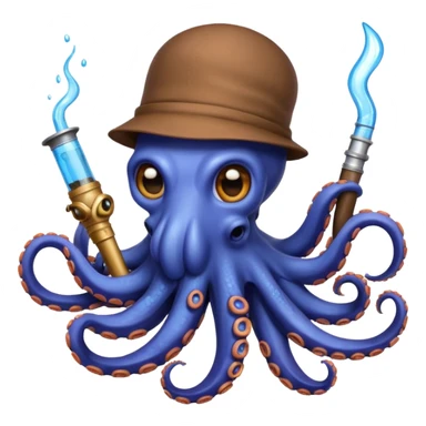 Octopus with a meth pipe  sticker