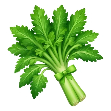 Celery with a bow sticker