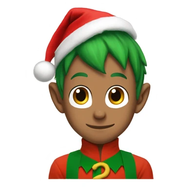Goku dressed as elf on the shelf sticker