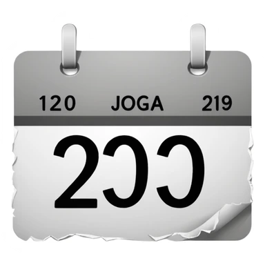 grey date calendar with number 29 sticker