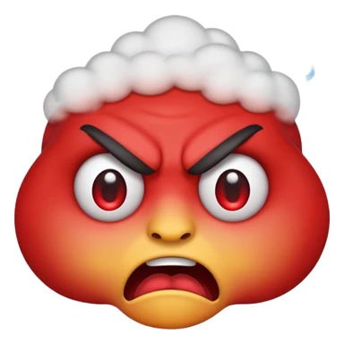 an angry emoji with steam coming out of the ears sticker
