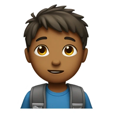 child shrugs his shoulders and spreads his arms  sticker