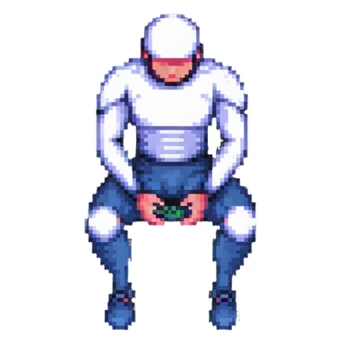 man with knee pain sticker