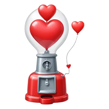 Broken heart balloons  in gumballmachine sticker