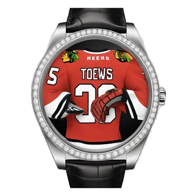 Jonathan Toews as a Rolex watch sticker